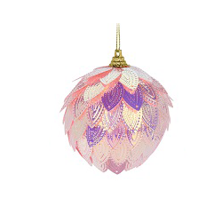 3" Pink Reflective Ball Ornament w/ Scales 053865