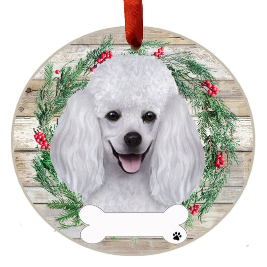 E&S Dog Christmas Ornament (Poodle) 550-28