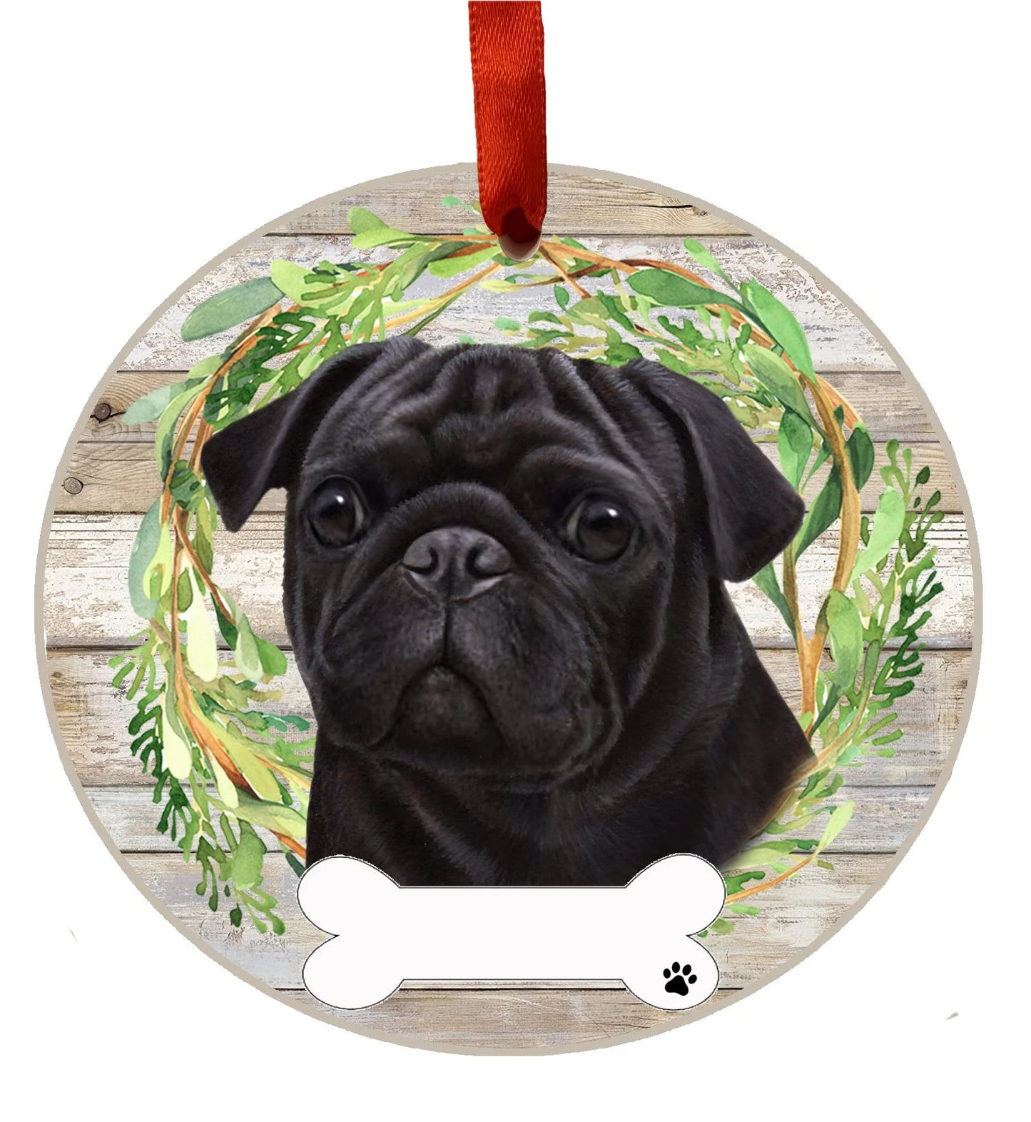 E&S Dog Christmas Ornament (Pug) 550-32