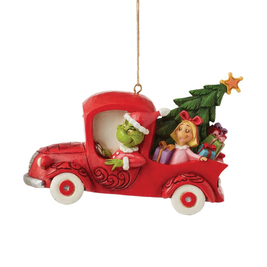 Dr. Seuss Grinch in Red Truck Ornament 6012706