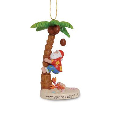Coastal Santa Climbing Palm Ornament 855-70