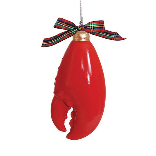 Lobster Claw Christmas Ornament with Bow 868-44