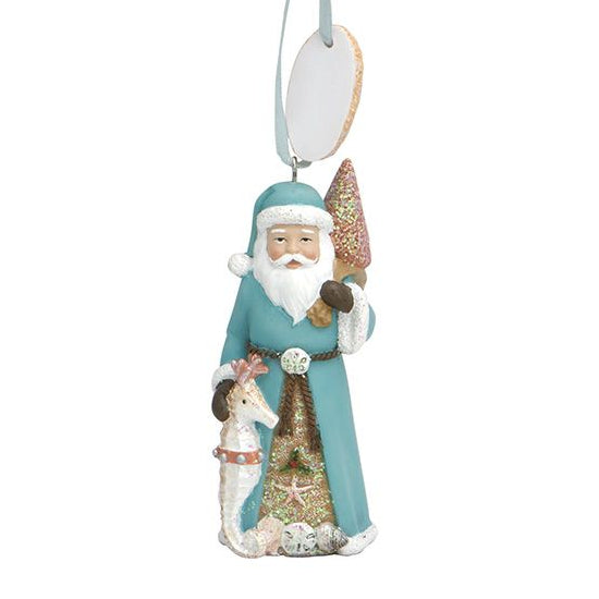 Coastal Santa with Sea Horse Ornament 879-49
