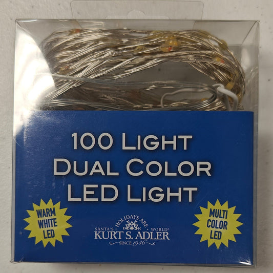 Dual Color LED Lighted Fairy Lights (25% Soft Twinkle), 34ft 100 Lights BAT0313