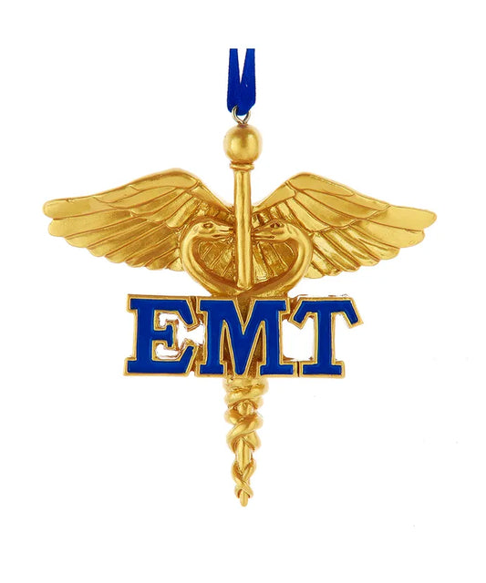 Gold Caduceus Emergency Medical Technician EMT Ornament W8564