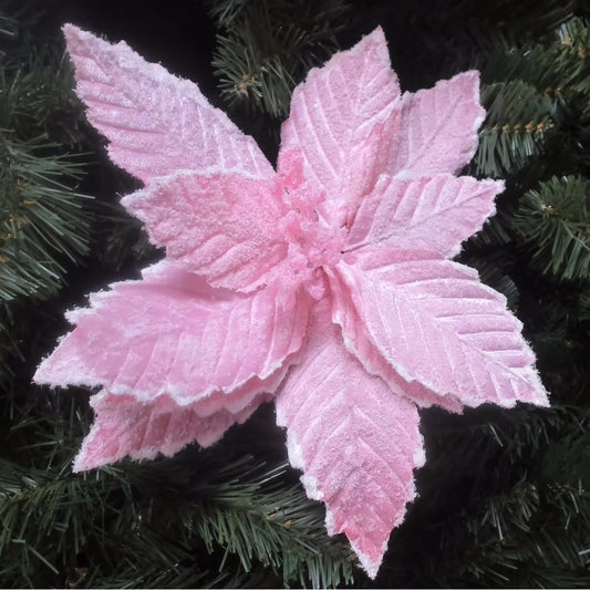Regency Sugared Poinsettia Stem MTX62033