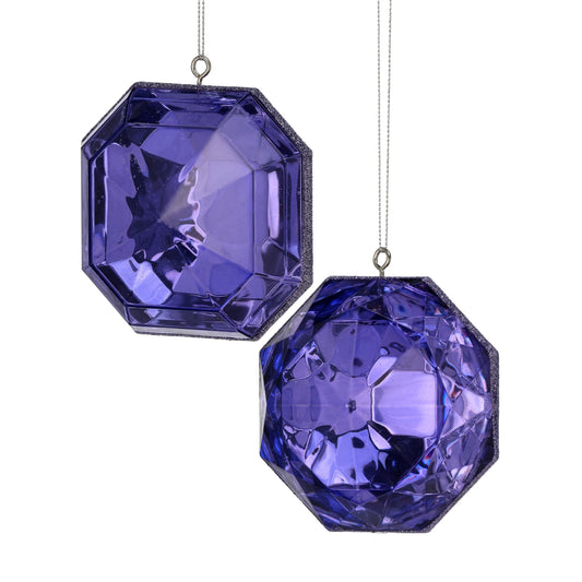5" Acrylic Square Purple Ornament MTX67413