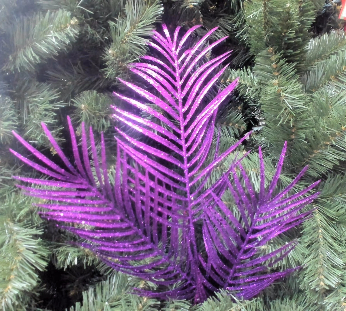 Regency Glitter/Mica Triple Palm Leaf Spray MTX70670