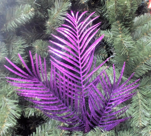 Regency Glitter/Mica Triple Palm Leaf Spray MTX70670