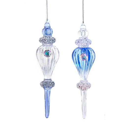 Lavender & Clear Acrylic Finial Ornament T3434