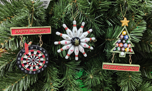 Dart Board, Bowling, and Billiards Ornaments W1737