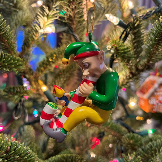 Candy Cane Bong Elf Funny Weed Christmas Ornament 0337