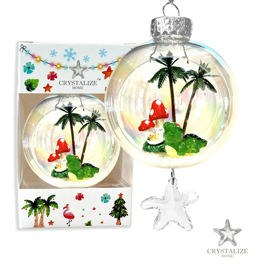 Alligator Plastic Ornament with Magnetic Crystal 3"x7" AF306