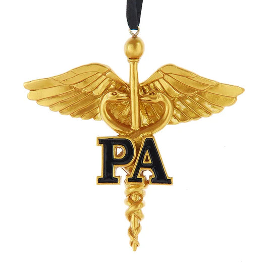 Gold Caduceus Physician Assistant PA Ornament W8563