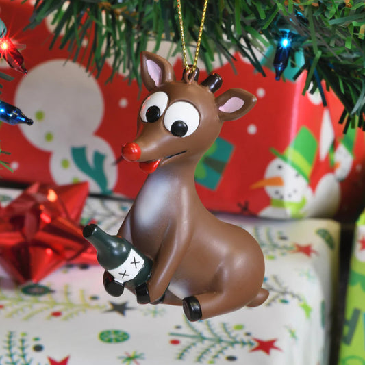 Rowdy Reindeer Funny Liquor Bottle Christmas Ornament 9774