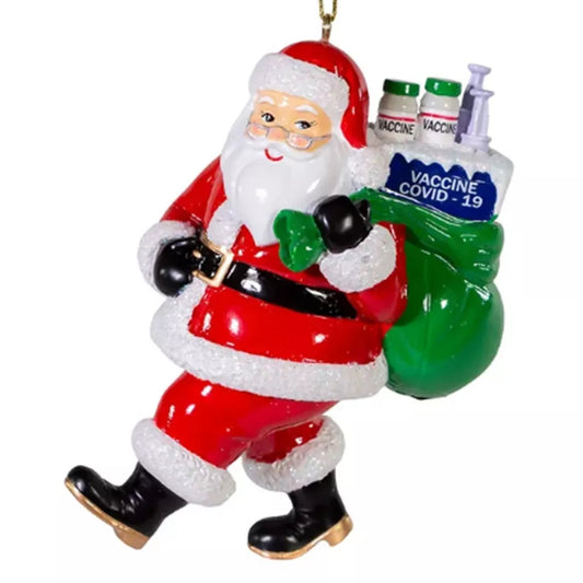 Santa Vaccine Ornament A2129