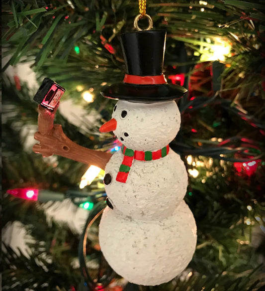 Selfie Stick Snowman™ Christmas Ornament 13102