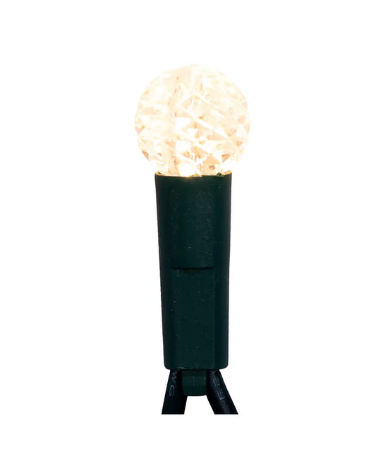 35-Count Warm White G12 LED Christmas Lights, 17 ft Green Wire UL4121WW