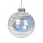 5" Acrylic Ball Ornament with Pink Glitter Swirls 053858