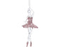 6" Arylic Pink Glitter Ballerina Ornament 054053
