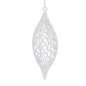 9" White Hanging Finial icicle w/Glitter Ornament 058052