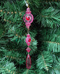 8" Pink Acrylic Drop Ornament w/ Jewels & Teardrop 2617517