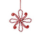 6" Red & White Candy Cane Snowflake Ornament 2617530