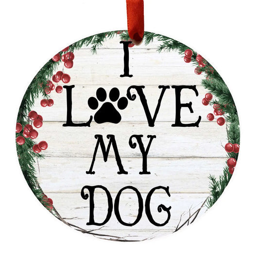 E&S Dog Christmas Ornament (I Love My Dog) 550-213