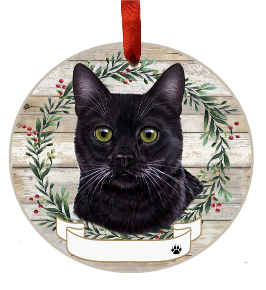 E&S Cat Christmas Ornament (Black Cat) 551-5