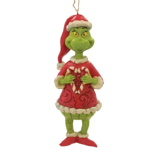 Grinch Candy Cane Heart Ornament 6010785
