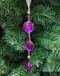7" Purple Acrylic Rectangular & Circular Drop Ornaments 79.00010