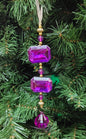 7" Purple Acrylic Rectangular & Circular Drop Ornaments 79.00010