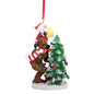 Santa & Big Foots Decorating Christmas Tree Ornament 880-64