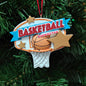 Basketball Superstar Ball & Hoop Ornament A1907
