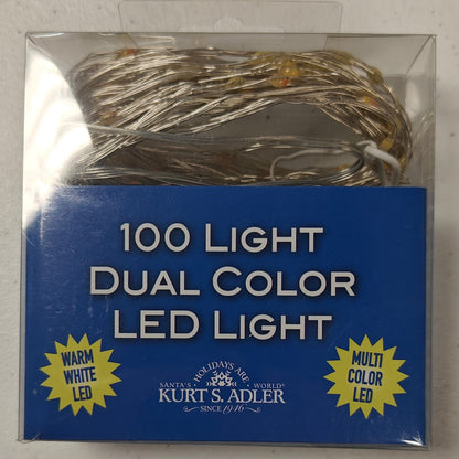 Dual Color LED Lighted Fairy Lights (25% Soft Twinkle), 34ft 100 Lights BAT0313