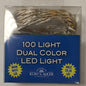 Dual Color LED Lighted Fairy Lights (25% Soft Twinkle), 34ft 100 Lights BAT0313
