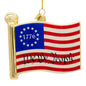 4" Glass "1776 We The People" American Flag Ornament C7777