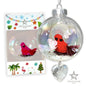 Red Cardinal Spring Plastic Ornament with Magnetic Crystal 3" x 7" AF303S