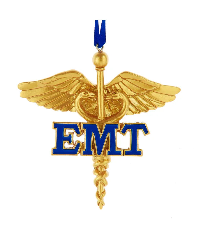 Gold Caduceus Emergency Medical Technician EMT Ornament W8564