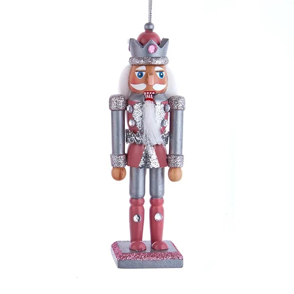 6" Pink & Silver Glitter Nutcrackers F2193