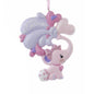 4" Pink Baby's First Elephant w/Glitter Ornament H5081