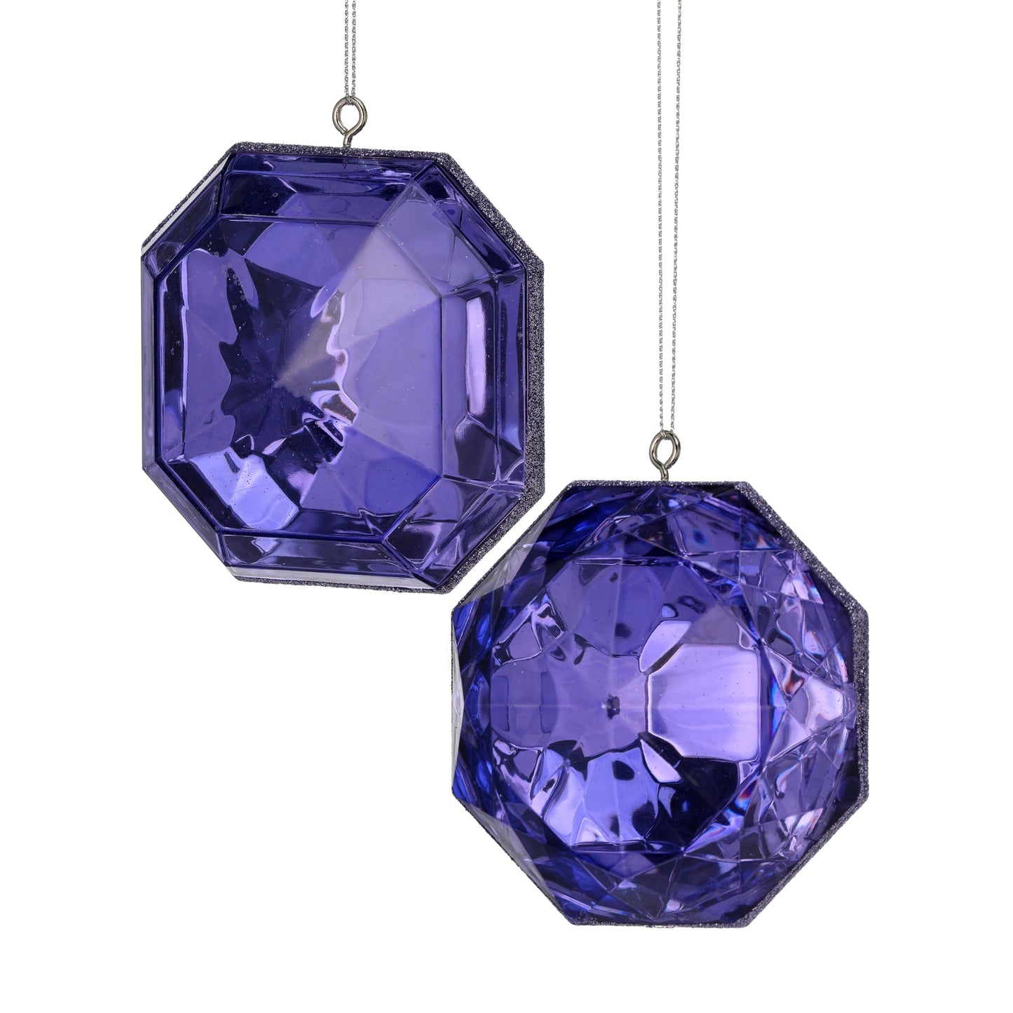 5" Acrylic Square Purple Ornament MTX67413