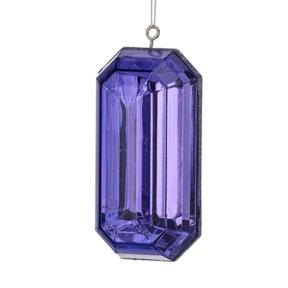 5" Acrylic Oblong Purple Ornament MTX67414