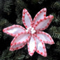 Regency Red, Pink, White Glitter Velvet Poinsettia Stem MTX73365