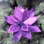 Regency Baroque Velvet Glitter Poinsettia Stem MTX73386