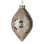 5" Glass Gold & Silver Finial Glitter Jeweled Ornaments MTX73955