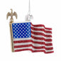 3.5" Noble Gems American Flag Glass Ornament NB0404