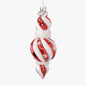 7" Red & White Candy Cane Twisted Finial Ornament OR10342