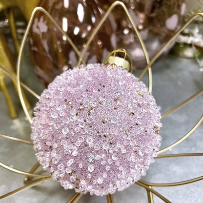 5" Multicolor Beaded, Jeweled & Glitter Ball Ornaments OR10606