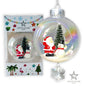 Santa & Snowman Plastic Ornament with Magnetic Crystal 3" x 7" AF359